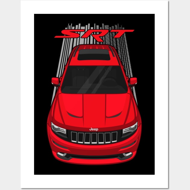 Jeep Grand Cherokee SRT 2014 - 2016 - Redline 2 Red Wall Art by V8social